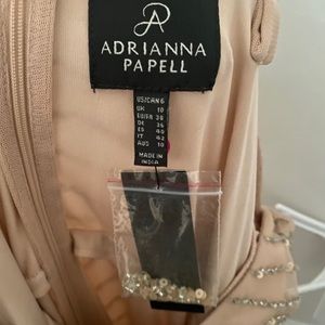 Adrianna Pappel Art Deco gown in Blush